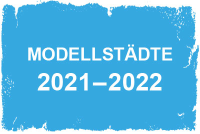 Schriftzug Modellstädte 2021-2022