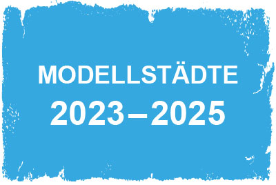 Schriftzug Modellstädte 2023-2025