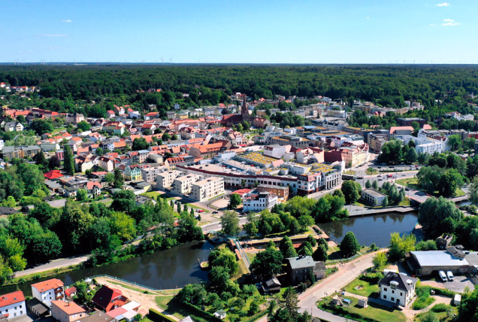 Luftaufnahme der Stadt Eberswalde